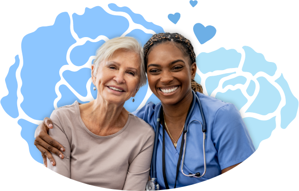 Doctor comforting a patient